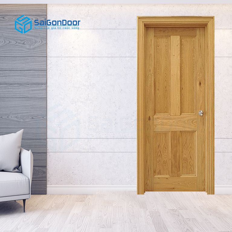 Cửa gỗ tự nhiên có độ bền với nước cao thích hợp làm cửa gỗ phòng tắm